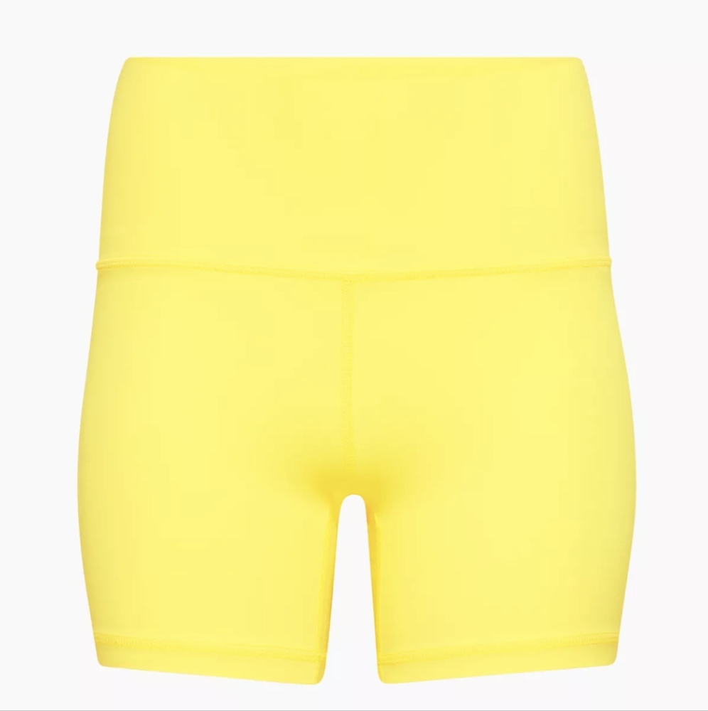 Aritzia TNA Butter Cheeky Biker Shorts- Bright Yellow never worn